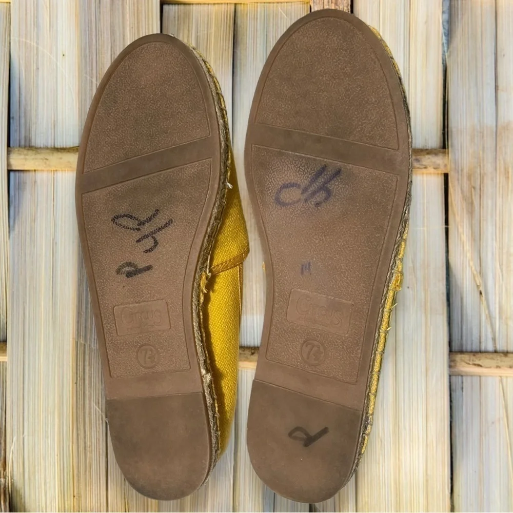 Circus by Sam Edelman Leni Havana Good Time Yellow Espadrille Flats Size 7.5